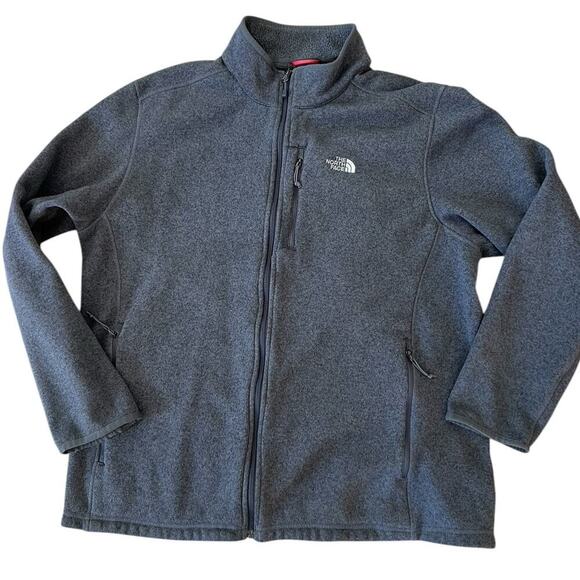 The North Face men’s size XXL sweater jacket with full zip, charcoal - Picture 1 of 8